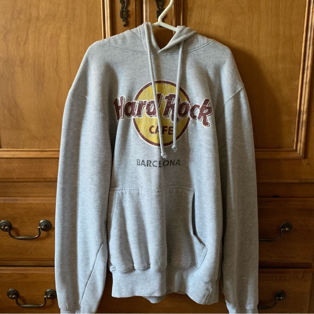 Hard Rock Cafe Barcelona Gray Hoodie